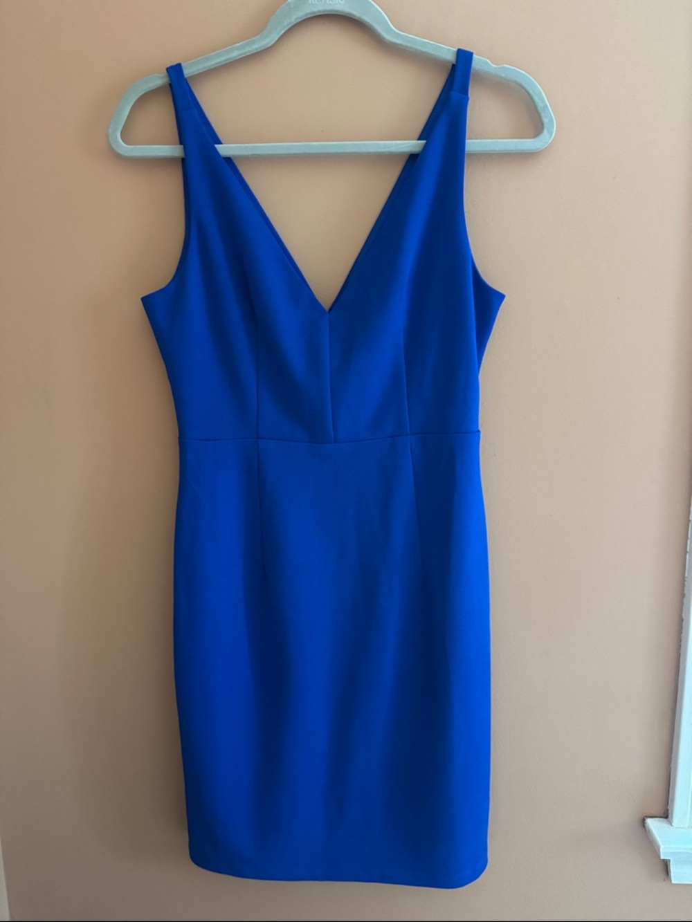 Lulu’s V-Neck Royal Blue Mini Dress